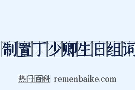 制置丁少卿生日组词是什么意思的图片